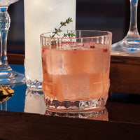 Side view of America '20s 10.25 oz. Rocks Drink Drinking Glasses (Set of 4)