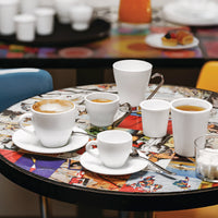 Side view of Aromateca 7.25 oz. Opal Glass Tea Cup (Set of 12)
