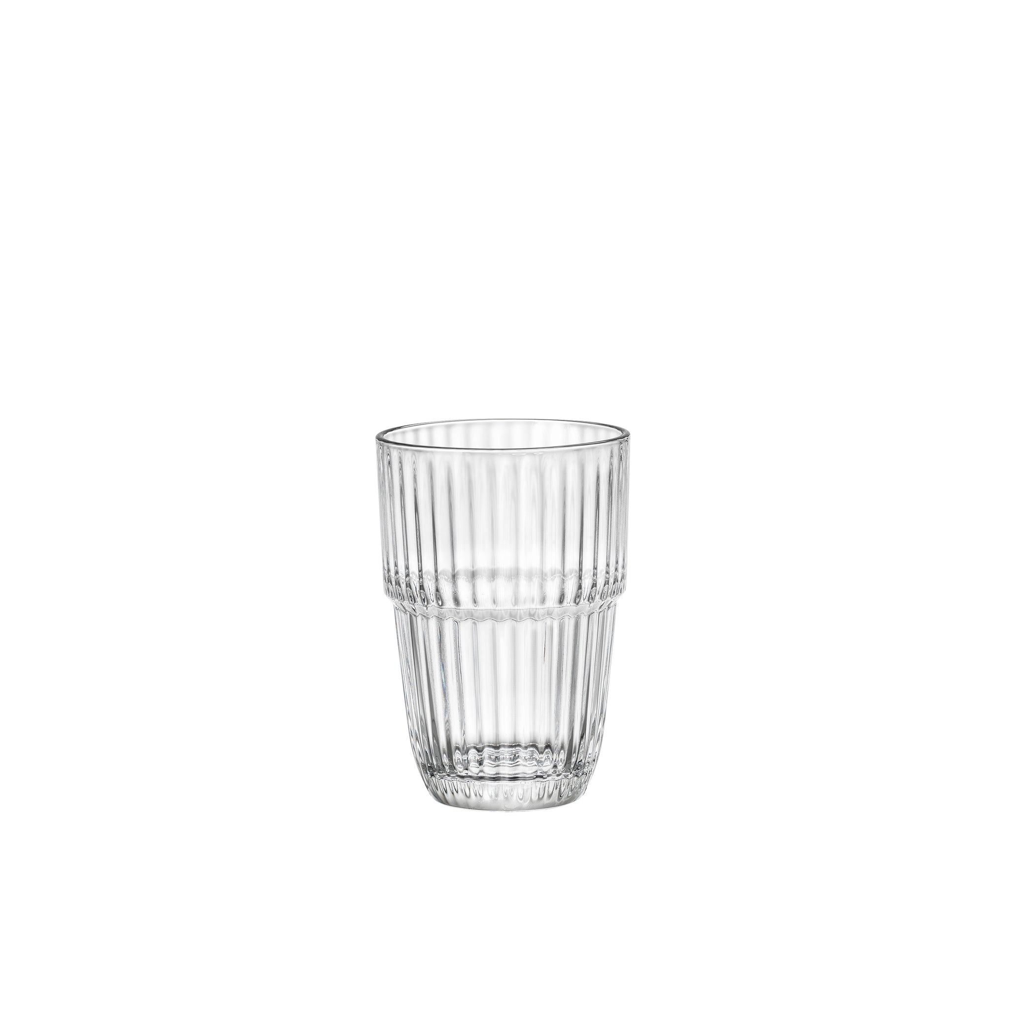 Bormioli Rocco Barshine 12.8 oz. Long Drink Stackable Drinking Glasses, Clear (Set of 6)