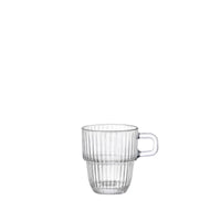 Side view of Barshine 3 oz. Espresso Stackable Coffee Glasses (Set of 12)