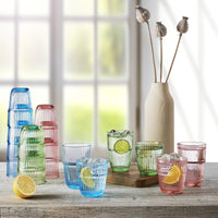 Side view of Barshine 10.3 oz. Rocks Stackable Drinking Glasses (Set of 6)