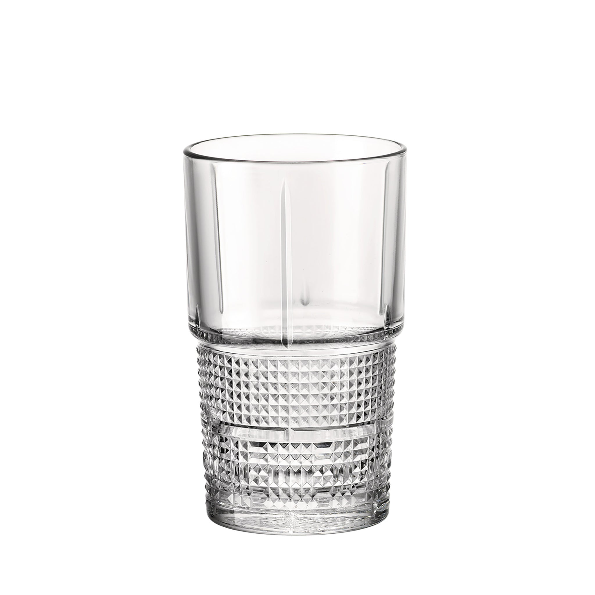 Bormioli Rocco Bartender 13.75 oz. Novecento Hi-Ball Stackable Drinking Glasses