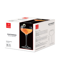 Side view of Bartender 8.5 oz. Novecento Cocktail Coupe (Set of 4)