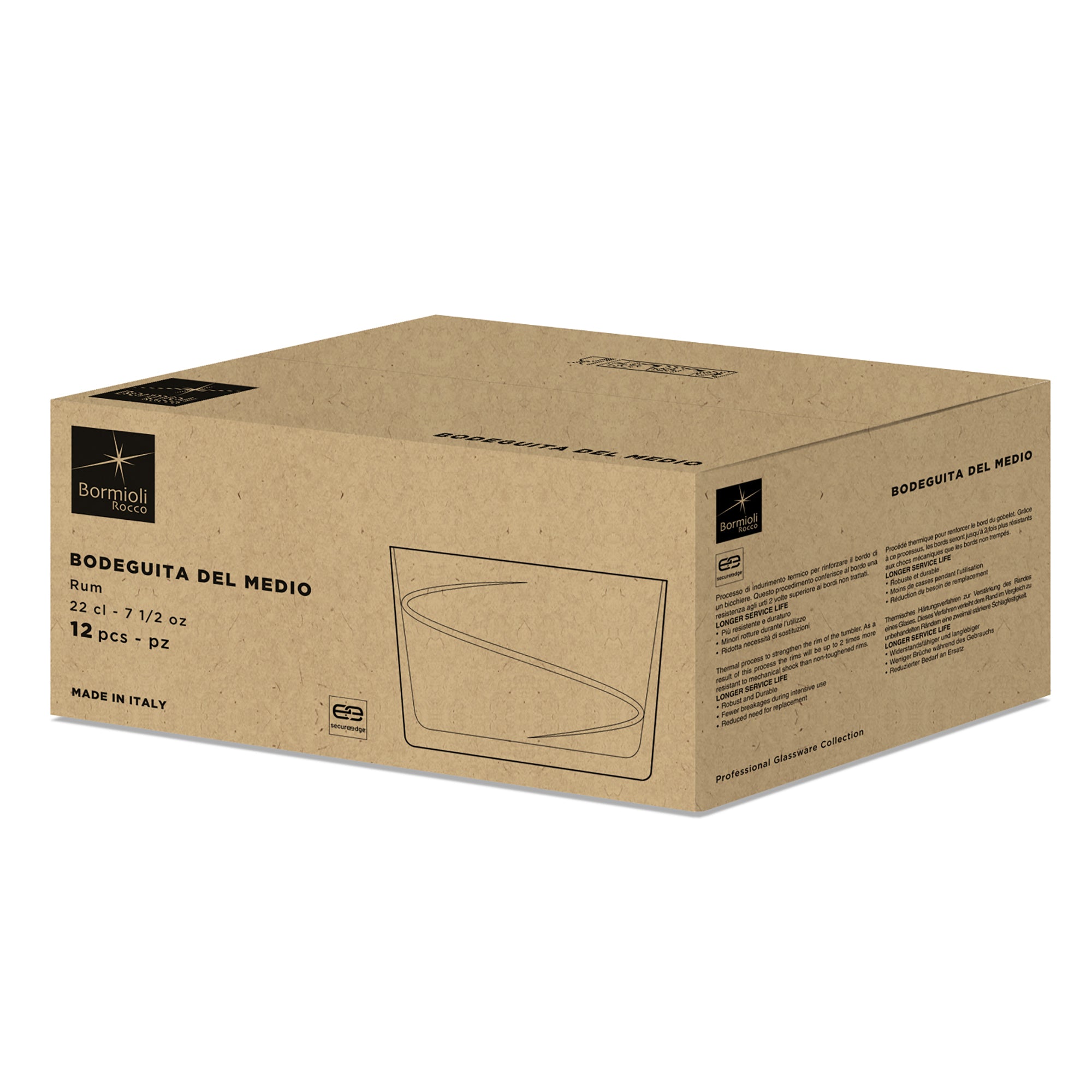 Swirl 7.25 oz. Rum Drinking Glasses box