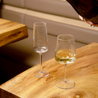 Side view of Exclusiva 12.5 oz. Chardonnay White Wine Glasses (Set of 6)