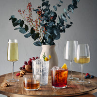 Side view of Exclusiva 17 oz. Gin Fizz Cocktail / Large Drinking Glasses (Set of 12)