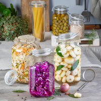 Side view of Fido 135.25 oz. Food & Canning Jar, Clear