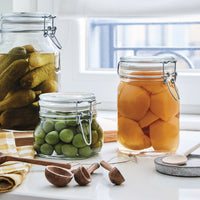 Side view of Fido 33.75 oz. Food & Canning Jar, Clear