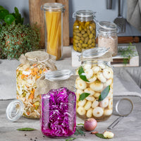 Side view of Fido 67.75 oz. Food & Canning Jar, Clear (Set of 6)