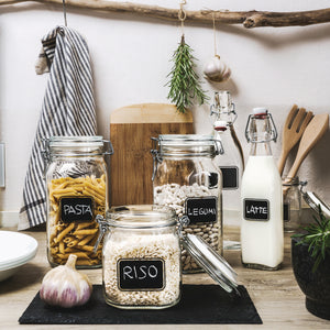 Bormioli Rocco Fido 33.75 oz. Food Jar, Chalkboard (Set of 12)