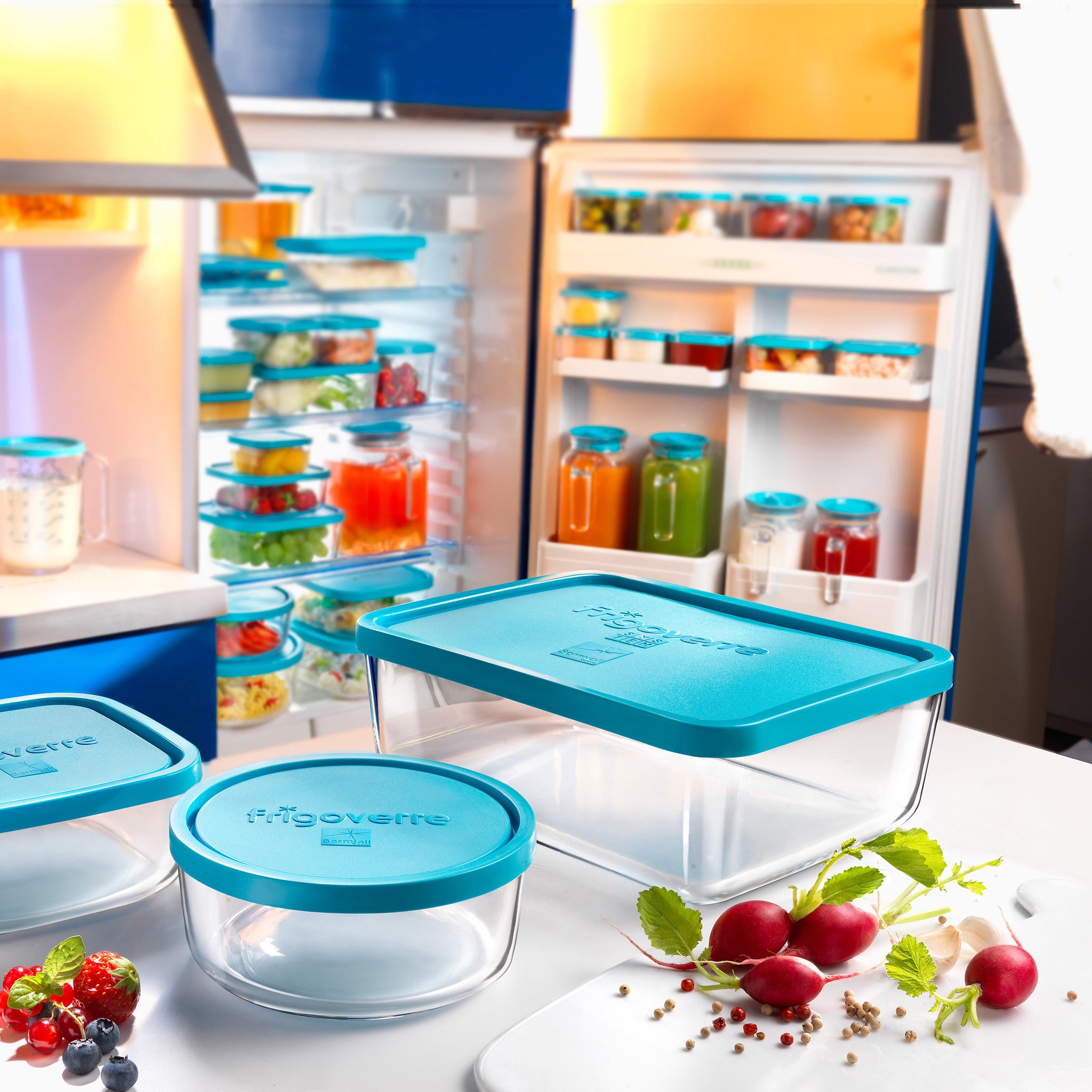 Bormioli Rocco Frigoverre 37.25 oz. Rectangle Food Storage Container (Set of 8)