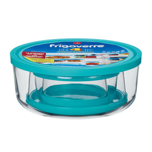 Bormioli Rocco Frigoverre 4pc Round Food Storage Container Set (15.25 oz., 30.5 oz., 53.75 oz., 104.75 oz.)