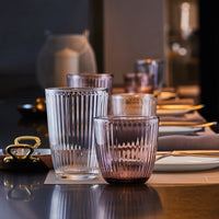 Side view of Line 13.25 oz. Long Drink Drinking Glasses, Clear (Set of 12)