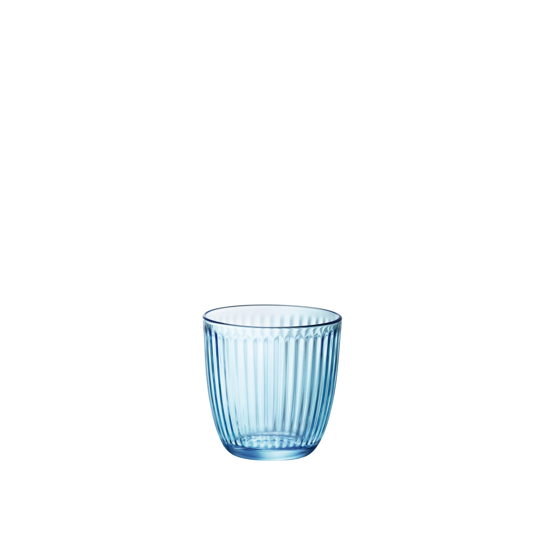 Bormioli Rocco Line 9.75 oz. Water Drinking Glasses, Lively Blue (Set of 12)