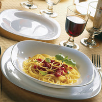 Side view of Parma 8.75" Opal Glass Soup Plate (Set of 24)