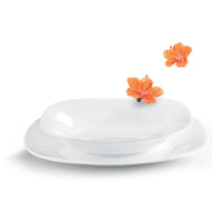Side view of Parma 8.75" Opal Glass Soup Plate (Set of 24)