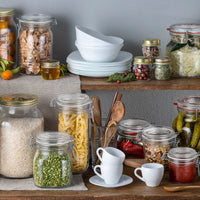 Side view of Quattro Stagioni 1.3 oz. Mini Canning Jar (Set of 12)