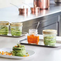 Side view of Quattro Stagioni 10.75 oz. Canning Jar Wide Mouth (Set of 4)
