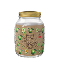 Side view of Quattro Stagioni 101 oz. Food Jar wide Mouth (Set of 6)