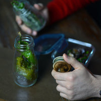 Side view of Quattro Stagioni 13.5 oz. Canning Bottle with Lid