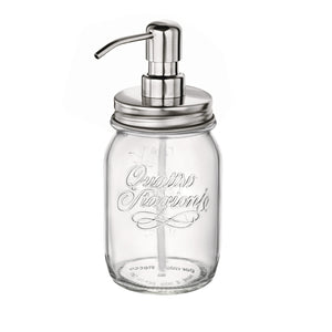 Bormioli Rocco Quattro Stagioni 17 oz. Jar with Stainless Steel Pump (Set of 12)