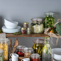 Side view of Quattro Stagioni 2.75 oz. Mini Canning Jar (Set of 12)