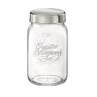 Side view of Quattro Stagioni 33.75 oz. Jar with Stainless Steel Lid (Set of 12)