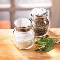 Side view of Quattro Stagioni 5 oz. Jar with Salt & Pepper Lid (Set of 2)