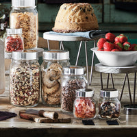 Side view of Quattro Stagioni 5 oz. Jar with Stainless Steel Lid (Set of 12)