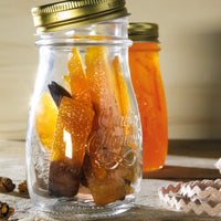 Side view of Quattro Stagioni 6.75 oz. Canning Bottle with Lid (Set of 12)