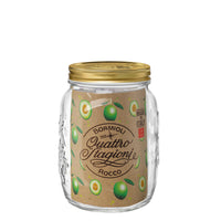Side view of Quattro Stagioni 67 oz. Food Jar wide Mouth (Set of 6)