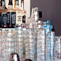 Side view of Rock Bar 16.25 oz. Cooler Stackable Drinking Glasses (Set of 6)