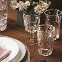 Side view of Romantic 11.5 oz. Water Drinking Glasses (Set of 4)