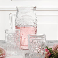 Side view of Romantic 56.25 oz. Carafe with Lid & Ice-Tube (Set of 6)
