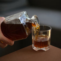 Side view of Selecta 7pc Whiskey Set (1 Decanter + 6 Rocks Glasses)