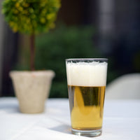 Side view of Sestriere 19.5 oz. Pint Beer Glasses (Set of 6)