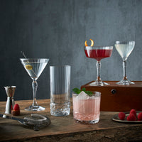 Side view of America '20s 13.5 oz. Long Drink Drinking Glasses (Set of 4)